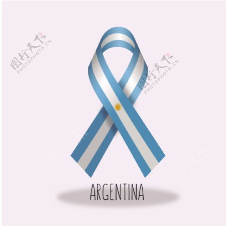 阿根廷国旗丝带设计
