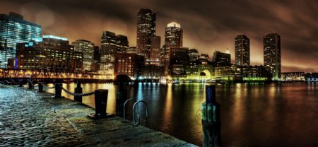 美丽波士顿夜景