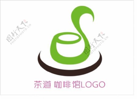 茶道咖啡馆logo