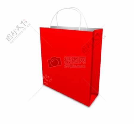 商店的红色购物袋
