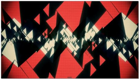 抽象动态三角形红色DJ动态背景视频素材