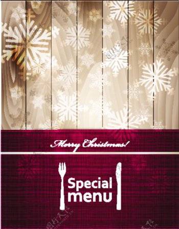 圣诞节菜单封面设计图片