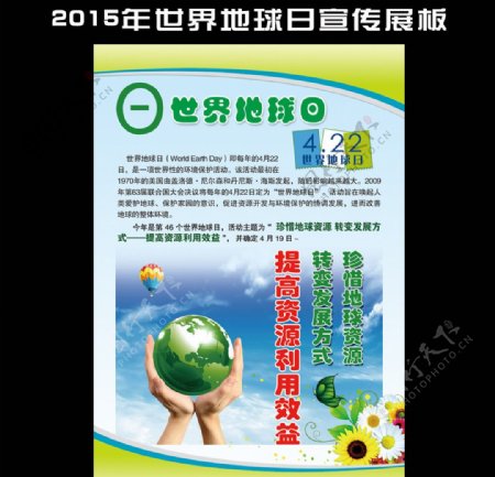 2015年世界地球日宣传展板