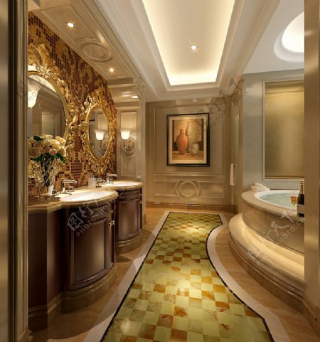 豪华走廊浴室设计