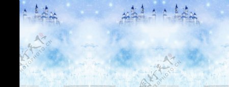 梦幻童话城堡雪景