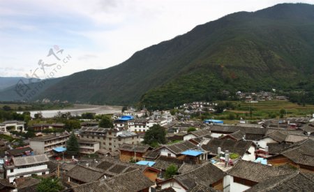 湖南湘潭长江第一湾石鼓镇风景