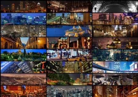 25张城市建筑全屏海报背景图片素材