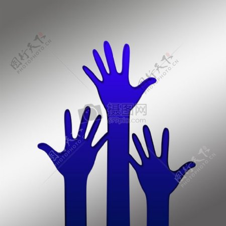 三只蓝色的手