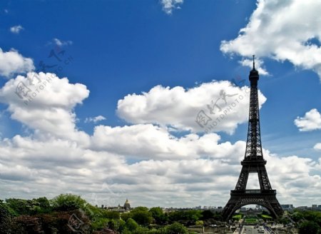 法国城市建筑与艾菲尔铁塔图片