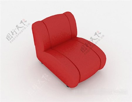 单人沙发3d模型