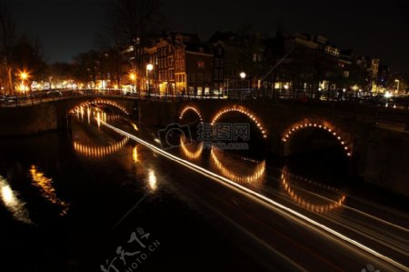 阿姆斯特丹的夜景
