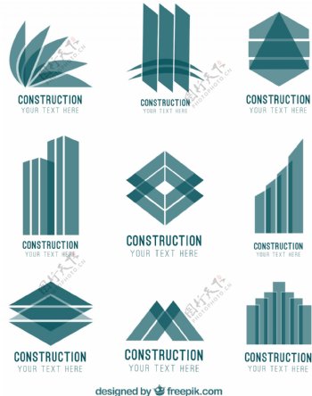 9款抽象建筑标志矢量素材