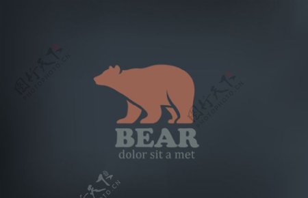 棕熊熊logo设计创意logo