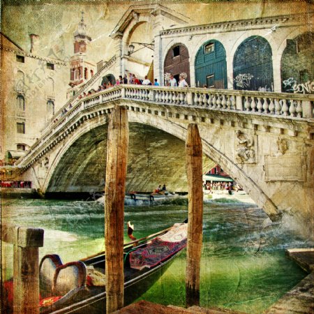 威尼斯拱桥风景