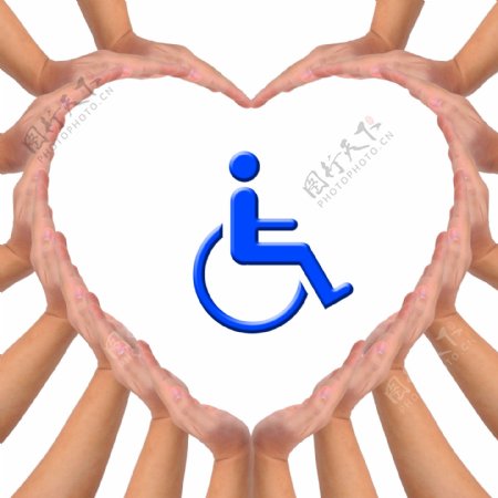 关爱残疾人图片
