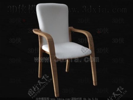 白色织物舒适的椅子