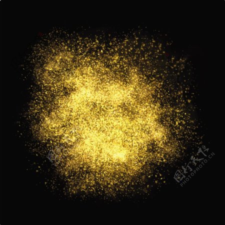 金色尘埃颗粒爆炸背景闪烁着闪闪发光的抽象水花闪耀着金色的爆裂效果
