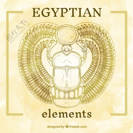 手绘埃及元素
