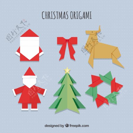 折纸圣诞图标