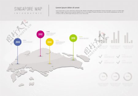 新加坡地图图表设计