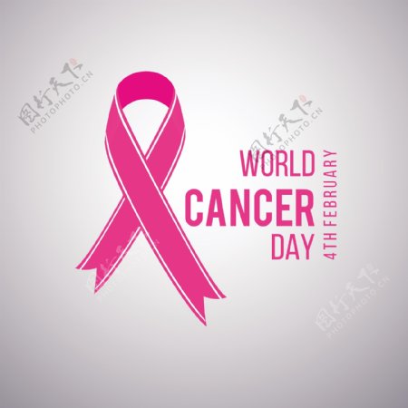 背景粉红丝带世界癌症日