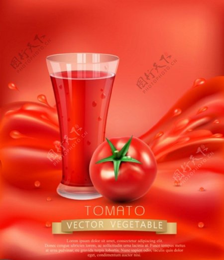 番茄汁广告背景