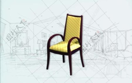 国际主义家具椅子0043D模型