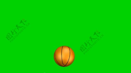 绿色背景下的篮球视频