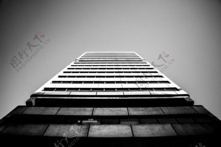 黑白高楼建筑图片
