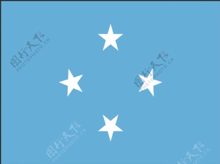 矢量密克罗尼西亚国旗