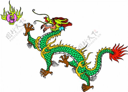 龙纹吉祥图案中国传统图案0038