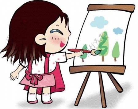 漫画儿童卡通儿童学校生活矢量EPS格式012