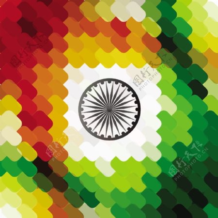 印着印度国旗的颜色