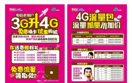 3G升4G流量单页