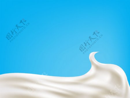 白色奶油牛奶矢量素材