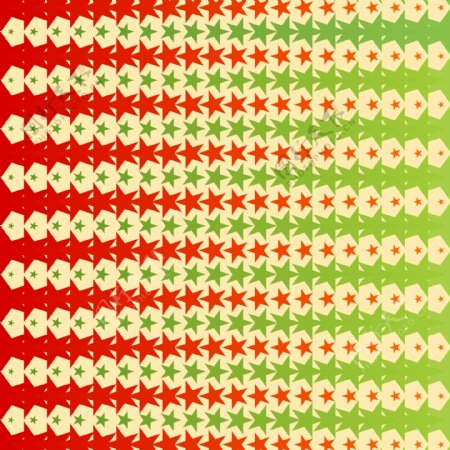 绿色红色星的几何抽象背景