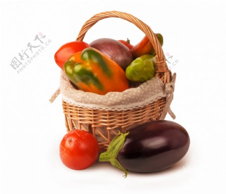 一篮蔬菜水果图片