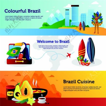 巴西旅游漫画图片