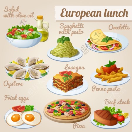 欧洲的午餐素材免费下载