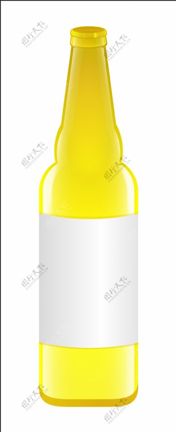 黄色的啤酒瓶