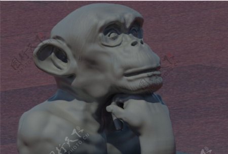 思维的猿3D打印模型