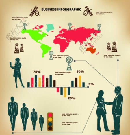 创意商业信息图矢量