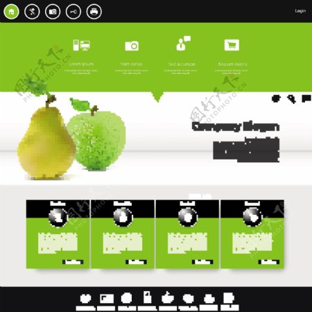 绿色网站设计模板
