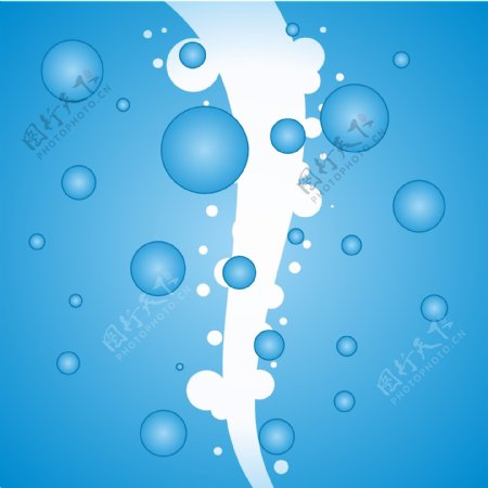 水滴在蓝色的背景图案背景海报图