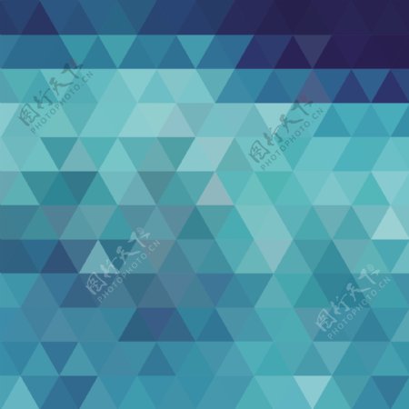 蓝色三角形造型背景设计