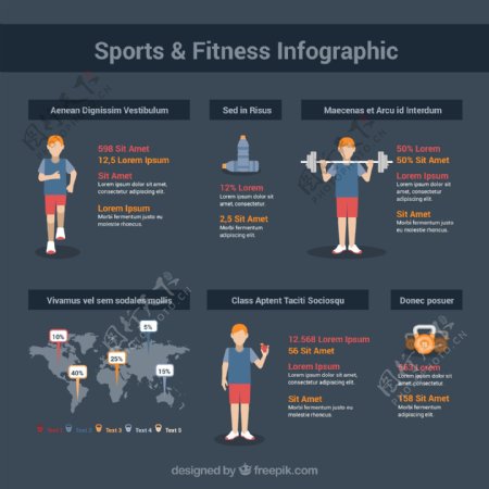 体育和健身的信息图表