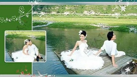 西泊桥畔婚纱摄影PSD模板3