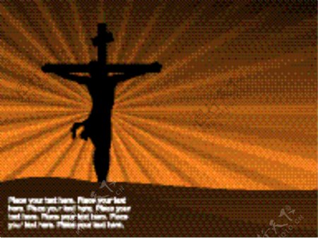 孤立的十字架上的耶稣