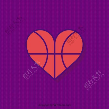 篮球的心背景