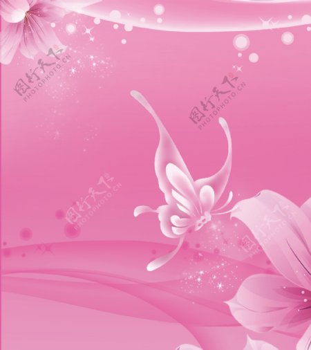 粉红蝴蝶花卉背景